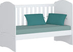 Berço Mini Cama Bala de Menta Henn 3 em 1 60cm Branco