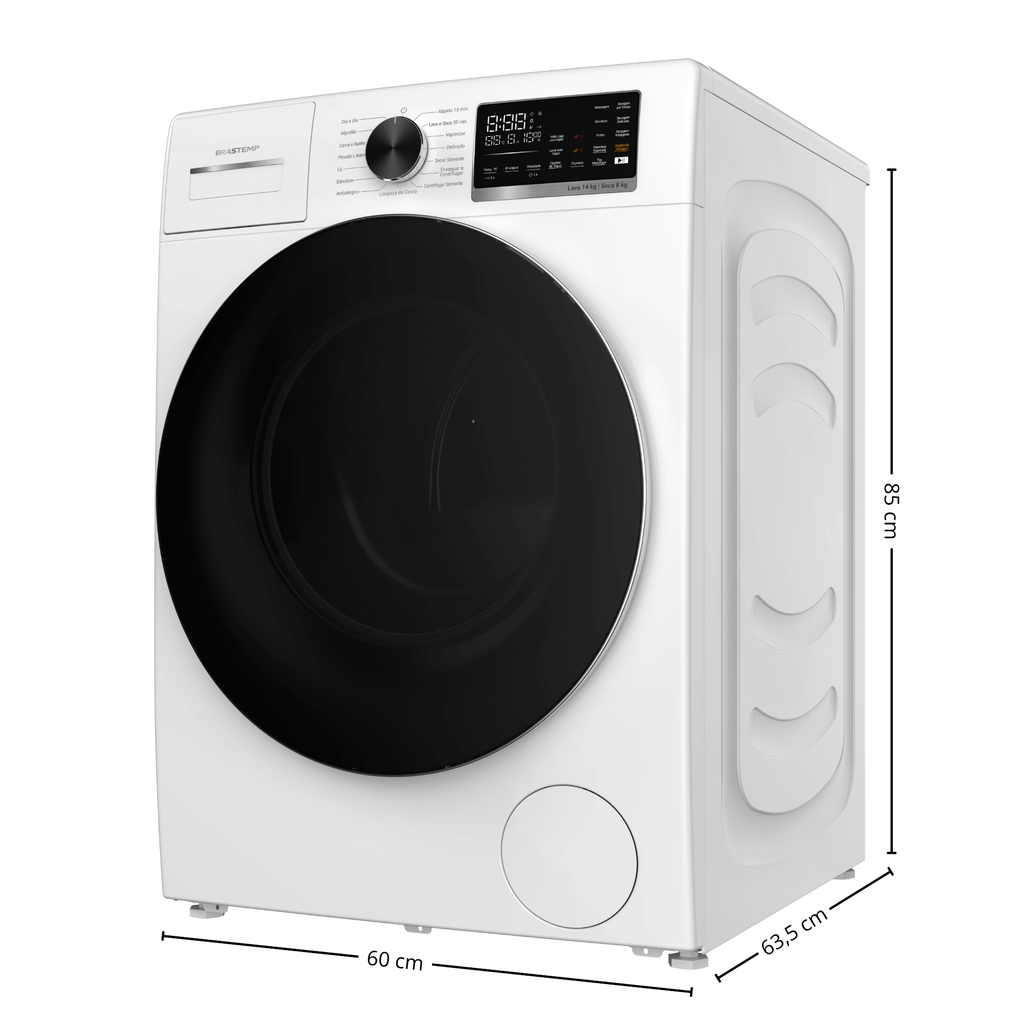 Lava e Seca Brastemp 14kg B= Smart BNO14AB Inverter  Branco 220V