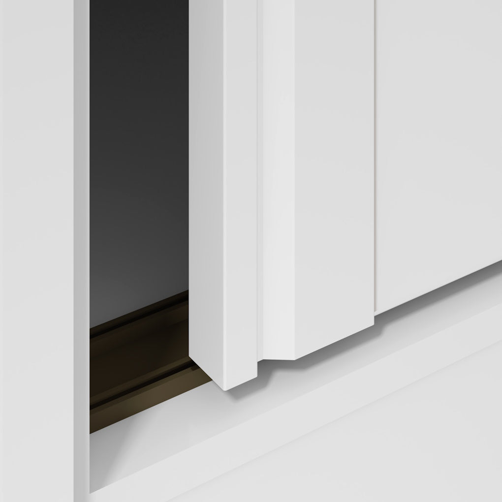 Roupeiro Zeine Lopas 180cm 2 Portas Correr com Espelho Flex Branco