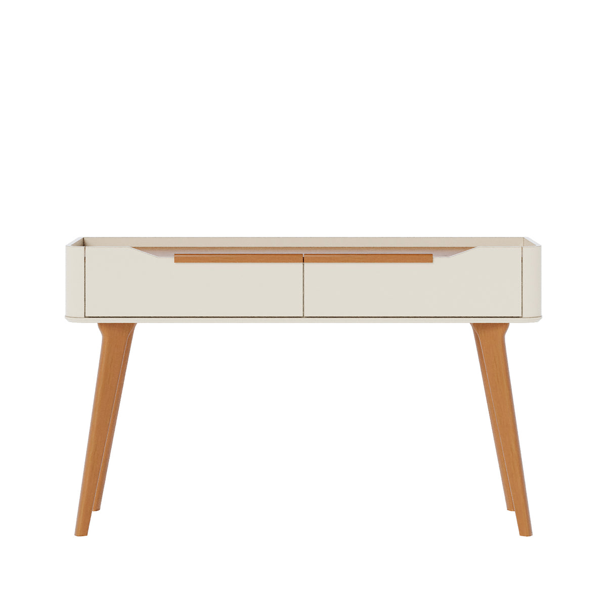 Aparador ARC 136cm Imcal 2 Gavetas Off White e Nature