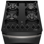 Fogão 4 Bocas Electrolux Experience FE4DP Piso Duplo Forno VaporBake Preto 220V
