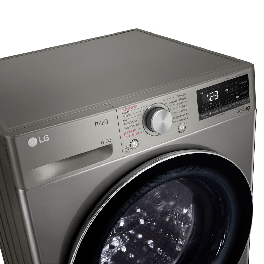 Lava e Seca LG 12KG VC4 AI DD Smart Inox 220V