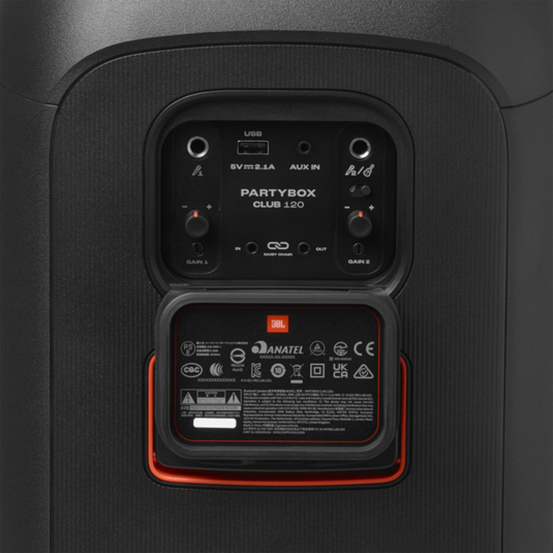 Caixa de Som Portátil JBL Party Box 120 Bluetooth LED 160W RMS Preto