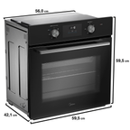 Forno de Embutir Elétrico Midea 68L TSD62 com Função Air Fryer Preto 220V
