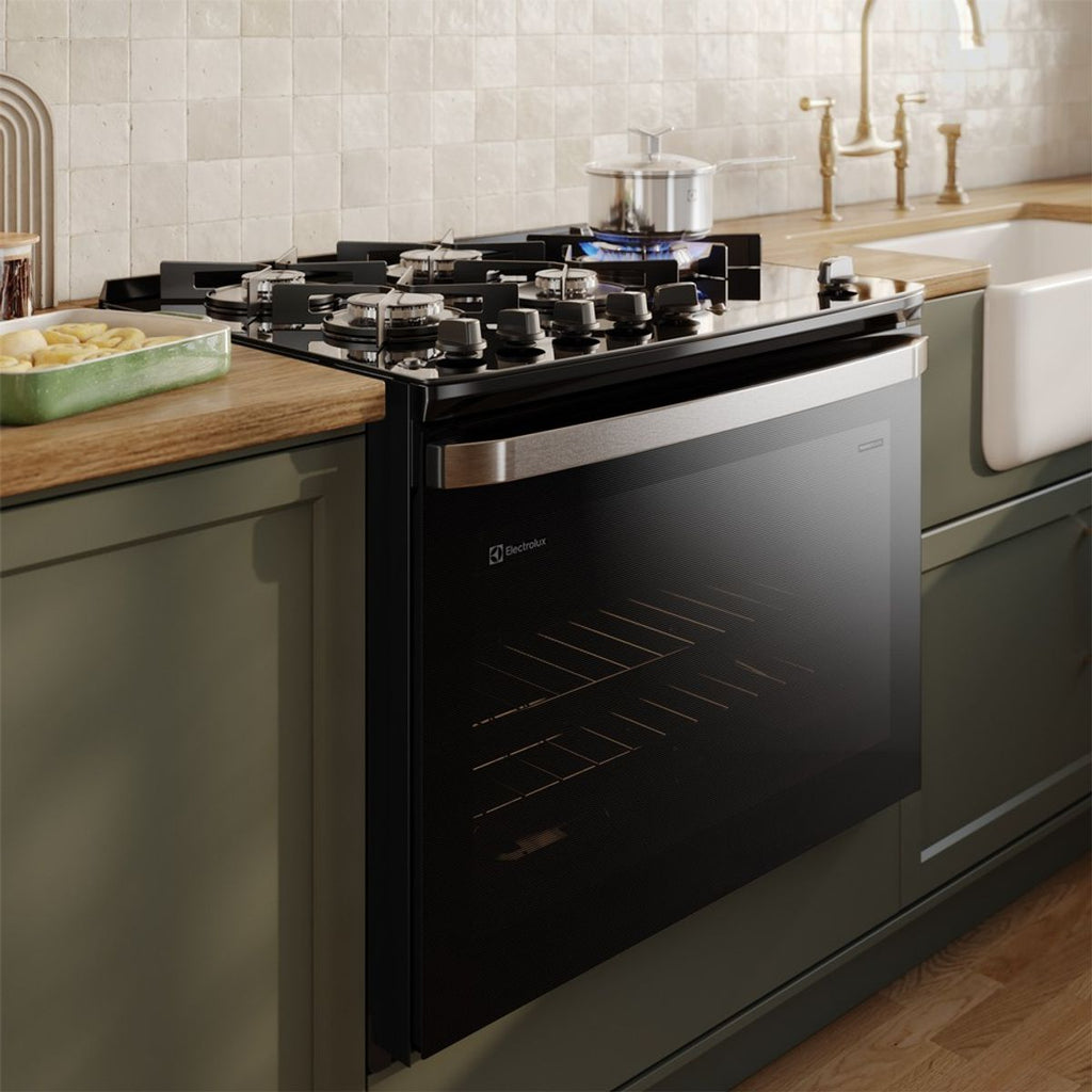 Fogão de Embutir 5 Bocas Electrolux Preto Experience FE5EP com Mesa de Vidro, PerfectCook360 e VaporBake 220V