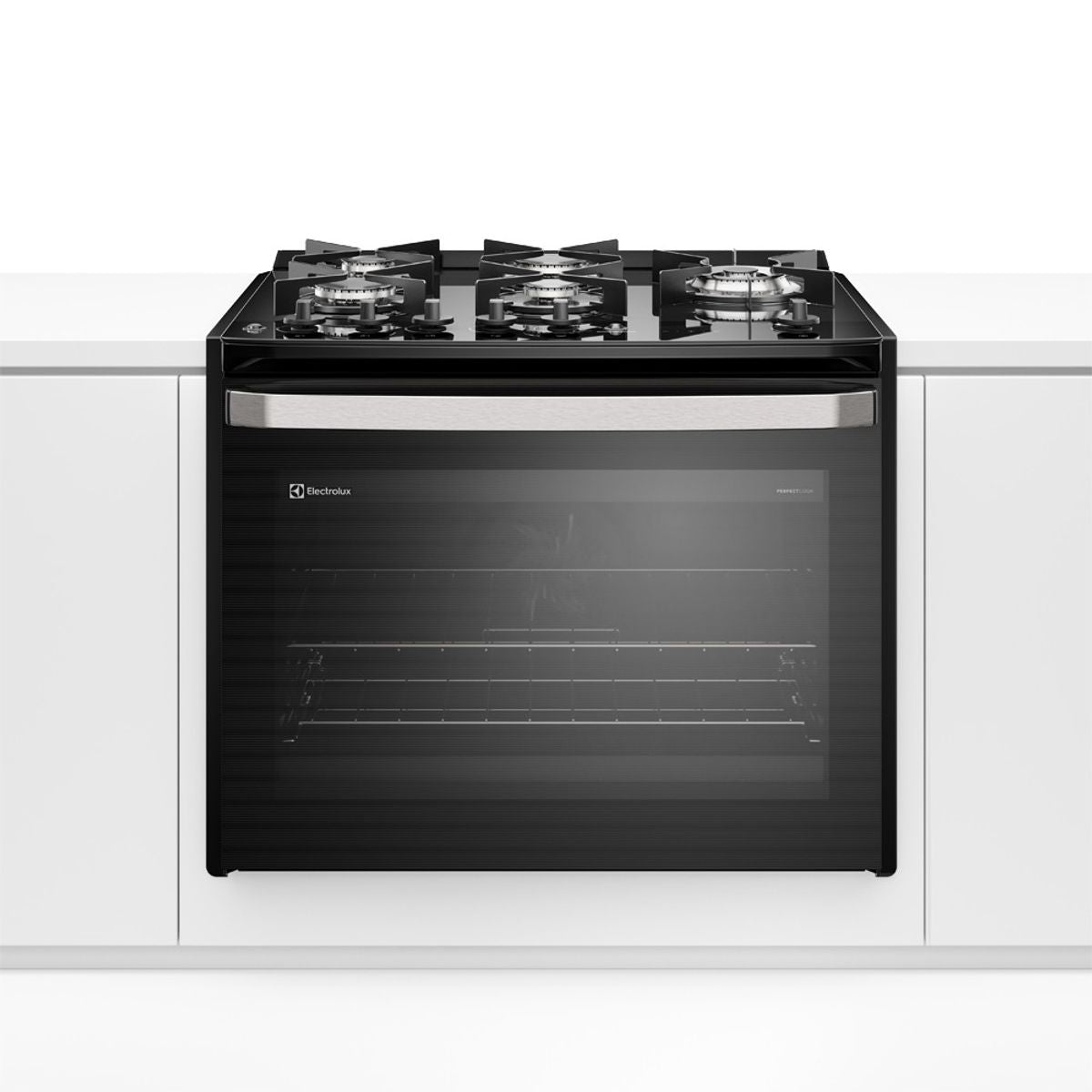 Fogão de Embutir 5 Bocas Electrolux Preto Experience FE5EP com Mesa de Vidro, PerfectCook360 e VaporBake 220V