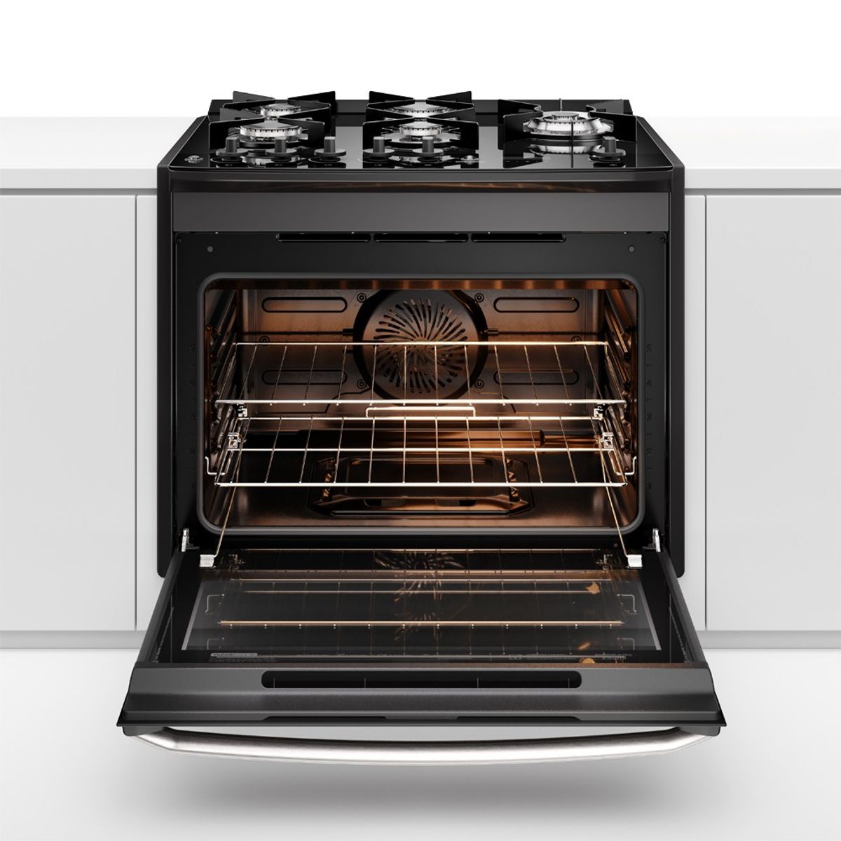 Fogão de Embutir 5 Bocas Electrolux Preto Experience FE5EP com Mesa de Vidro, PerfectCook360 e VaporBake 220V