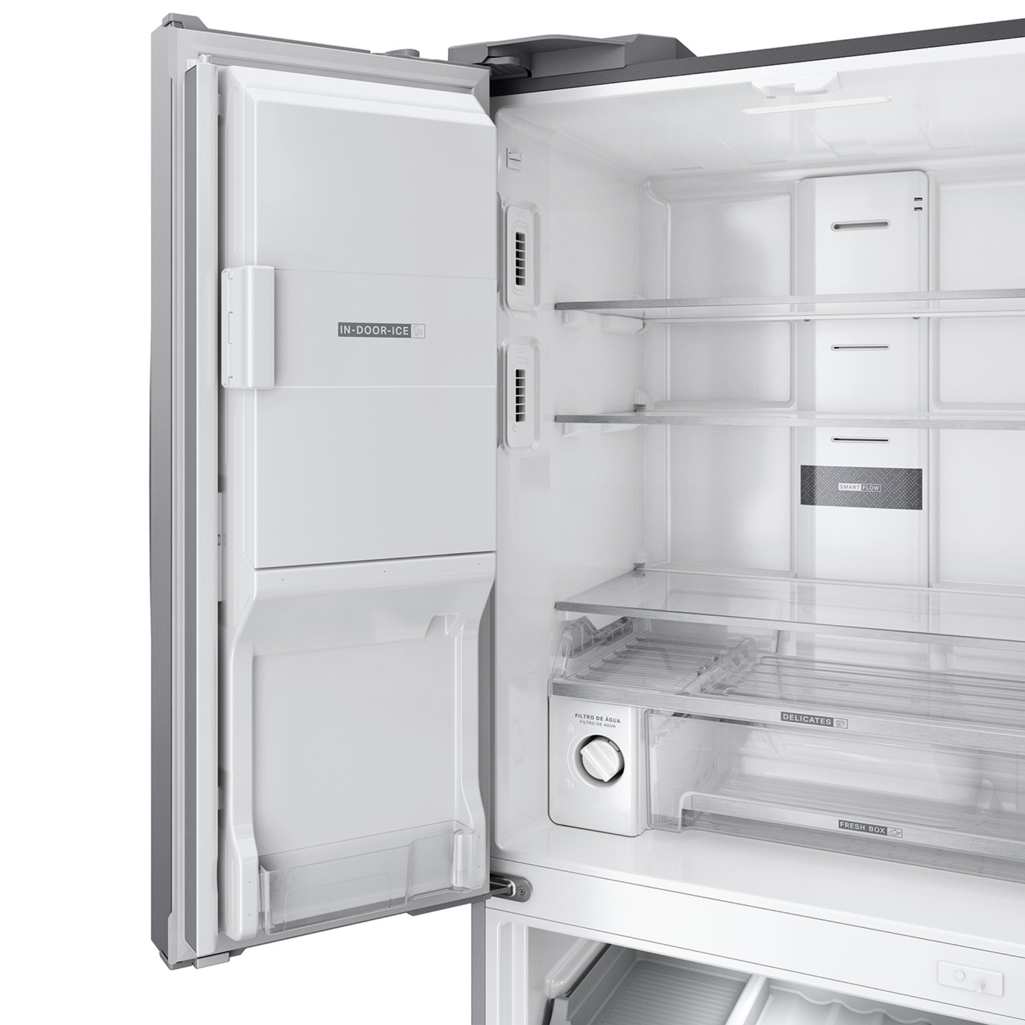 Refrigerador Brastemp 544L BRH86M French Door Gourmand Inverter Água e Gelo na Porta Inox 220V