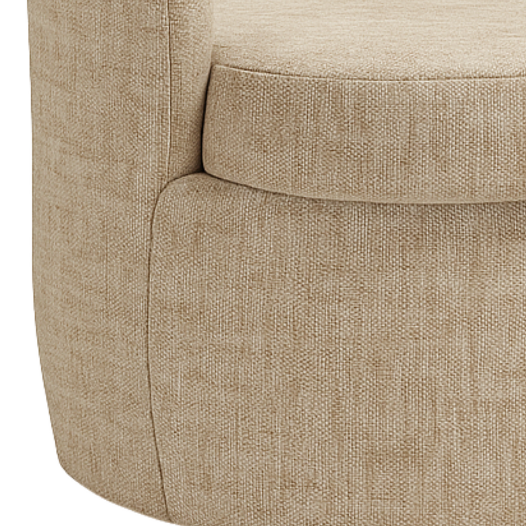 Poltrona Carrara 67cm Konfort Giratória Linho Bege