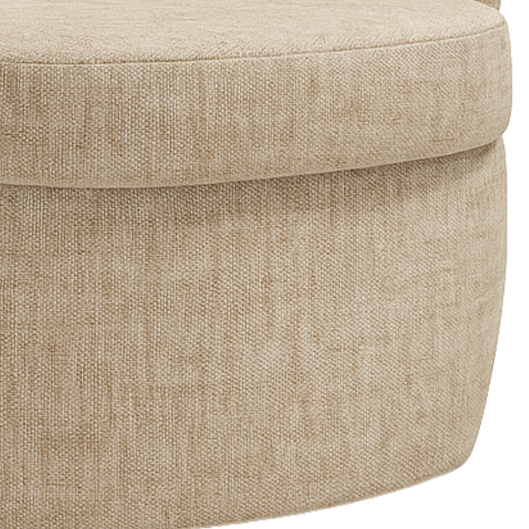 Poltrona Carrara 67cm Konfort Giratória Linho Bege