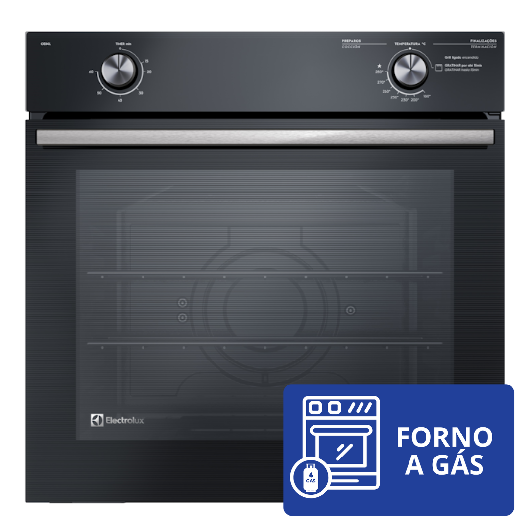 Kit Electrolux de Embutir Forno a Gás 80L Efficient PerfectCook + Micro-ondas 34L 220V
