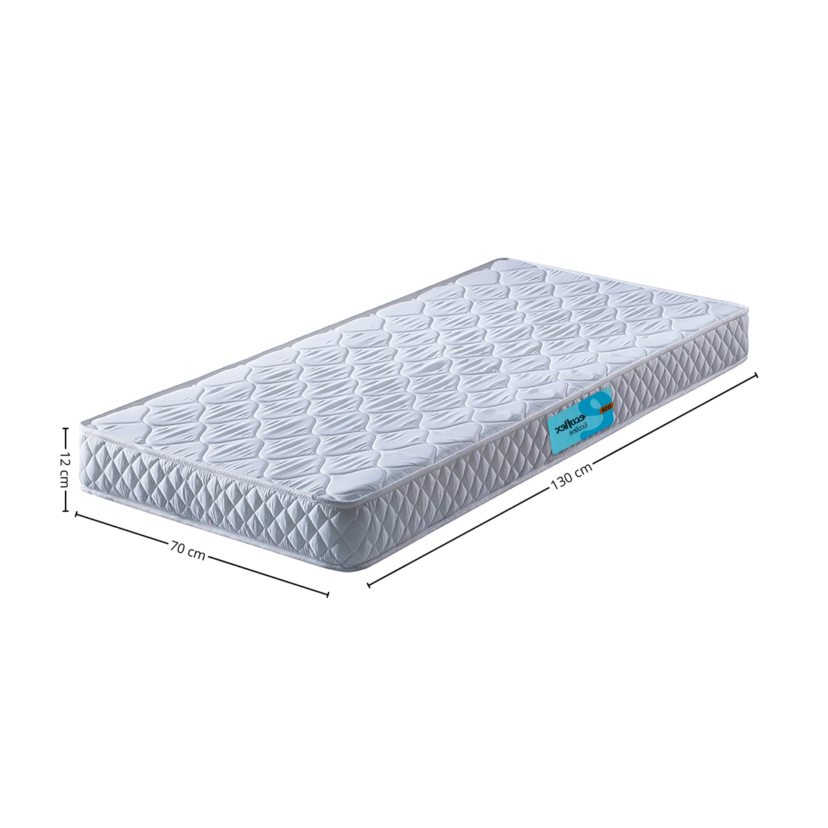 Colchão Espuma Eco Baby D-18 Ecoflex 70x130x12cm Branco