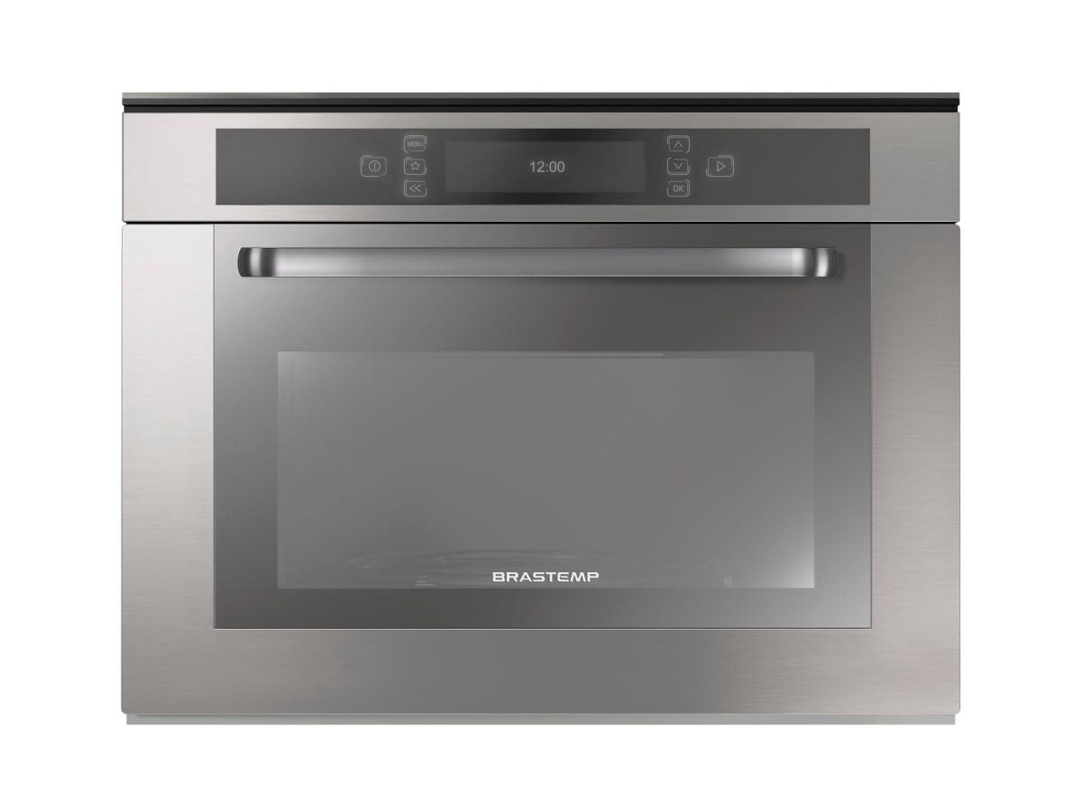 Kit Brastemp Gourmand de Embutir Forno Elétrico 67L+Micro-ondas 40L com Grill Inox 220V