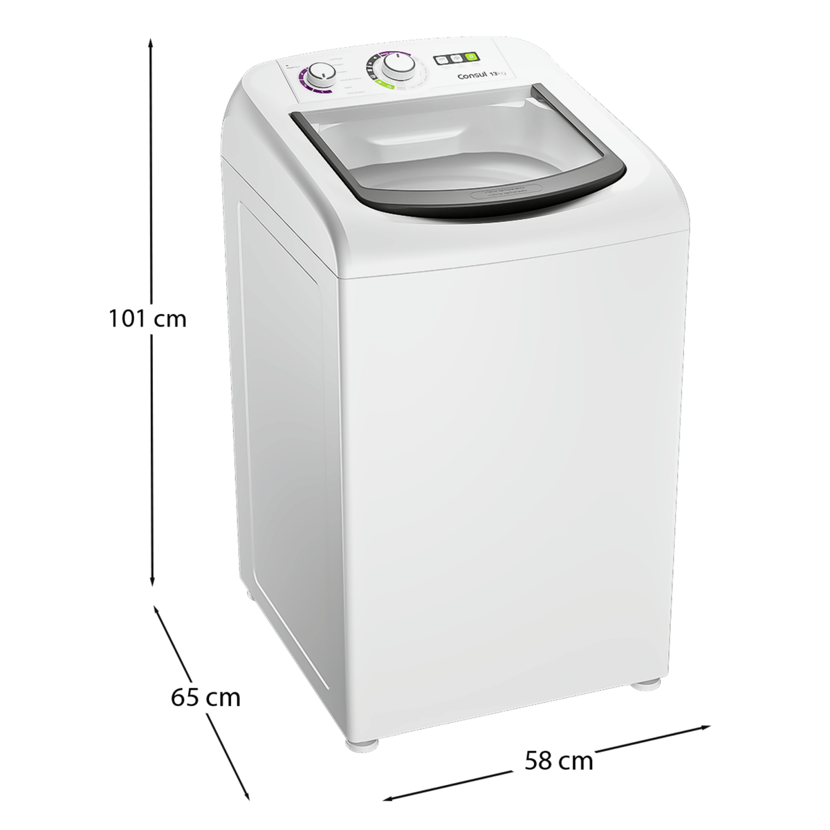 Lavadora de Roupas Consul 13Kg CWH13AB Dosagem Econômica Cesto Inox Branca 220V