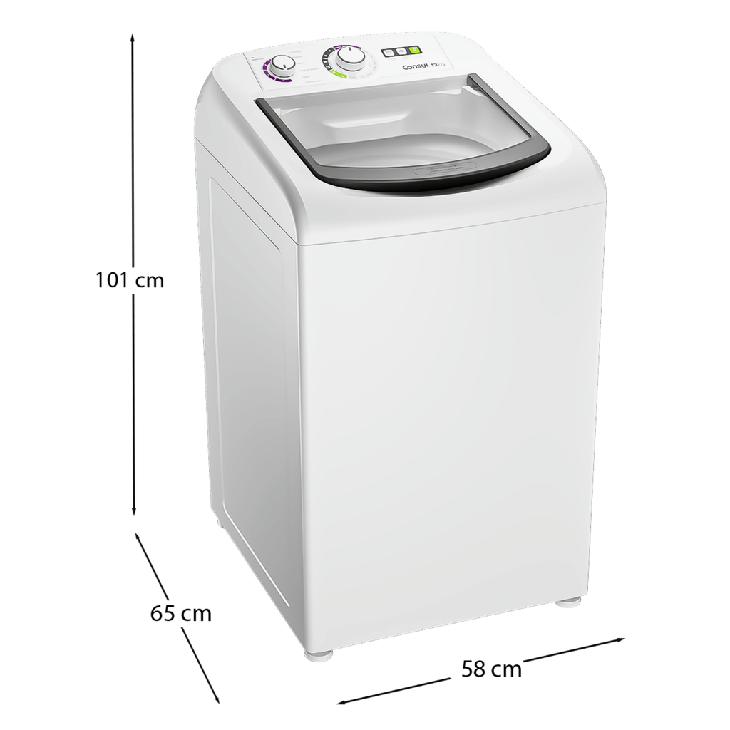Lavadora de Roupas Consul 13Kg CWH13AB Dosagem Econômica Cesto Inox Branca 220V