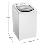 Lavadora de Roupas Consul 13Kg CWH13AB Dosagem Econômica Cesto Inox Branca 220V