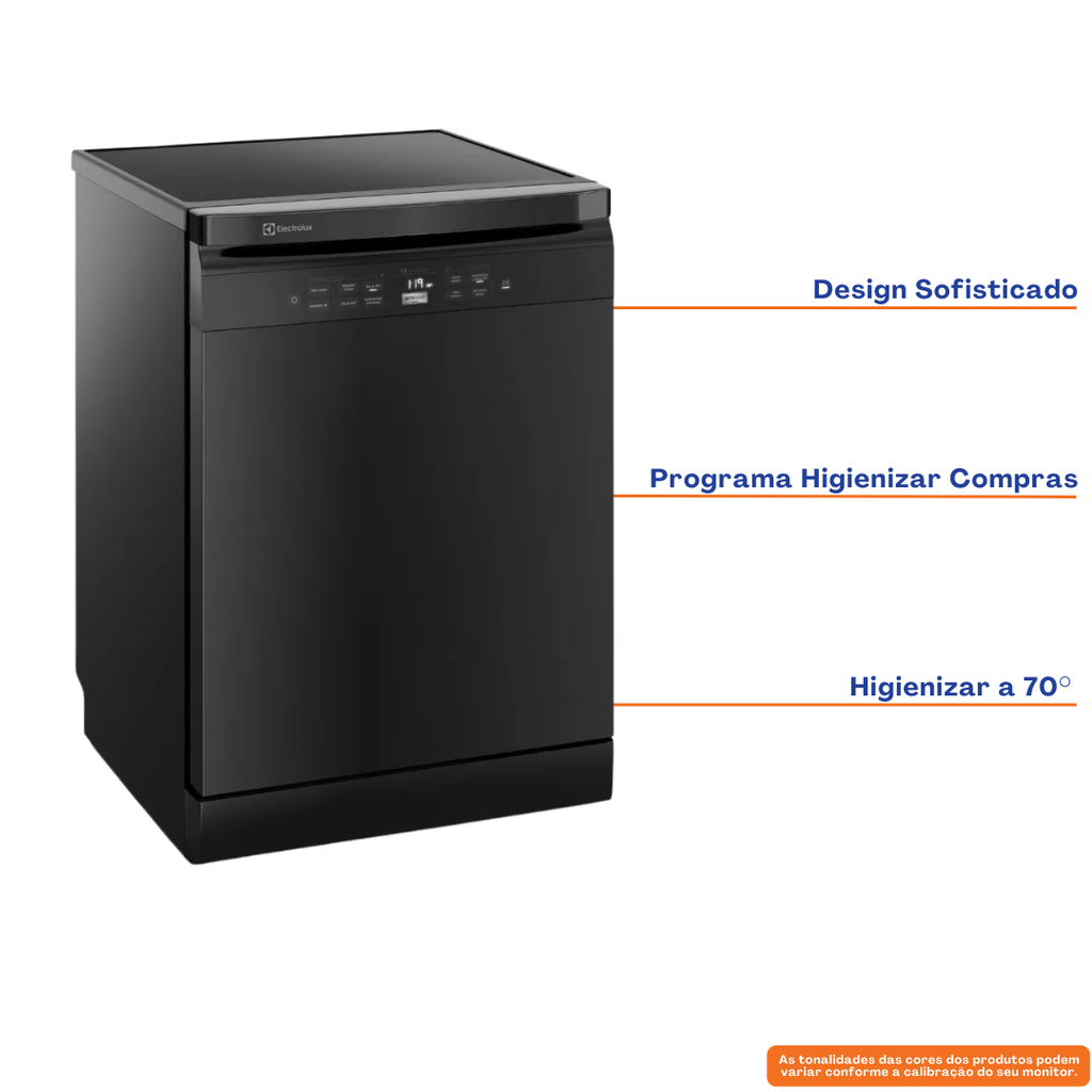 Lava-Louças Electrolux 14 Serviços Experience com Função Higienizar LL14P Preto 220V