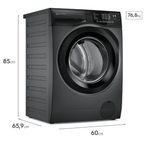 Lavadora de Roupas Electrolux 12KG LFC12 Lavagem Inteligente Inverter com Água Quente Cinza Ônix 220V