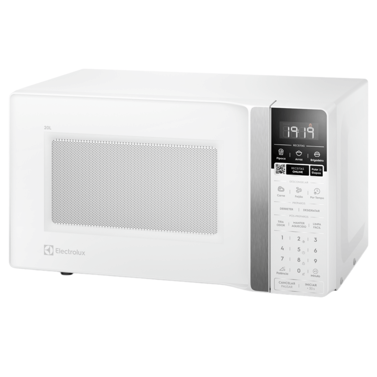 Micro-ondas Electrolux 20L Efficient ME20B Função Descongelamento Assistido Branco 220V