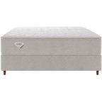 Conjunto Cama Box Multi Suportt Casal Ecoflex 138x188x57cm Miracoil Bouclê Bege