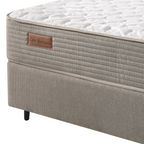 Conjunto Cama Box Capitólio Casal Ecoflex 138x188x65cm Molas Ensacadas (PHP) Bege