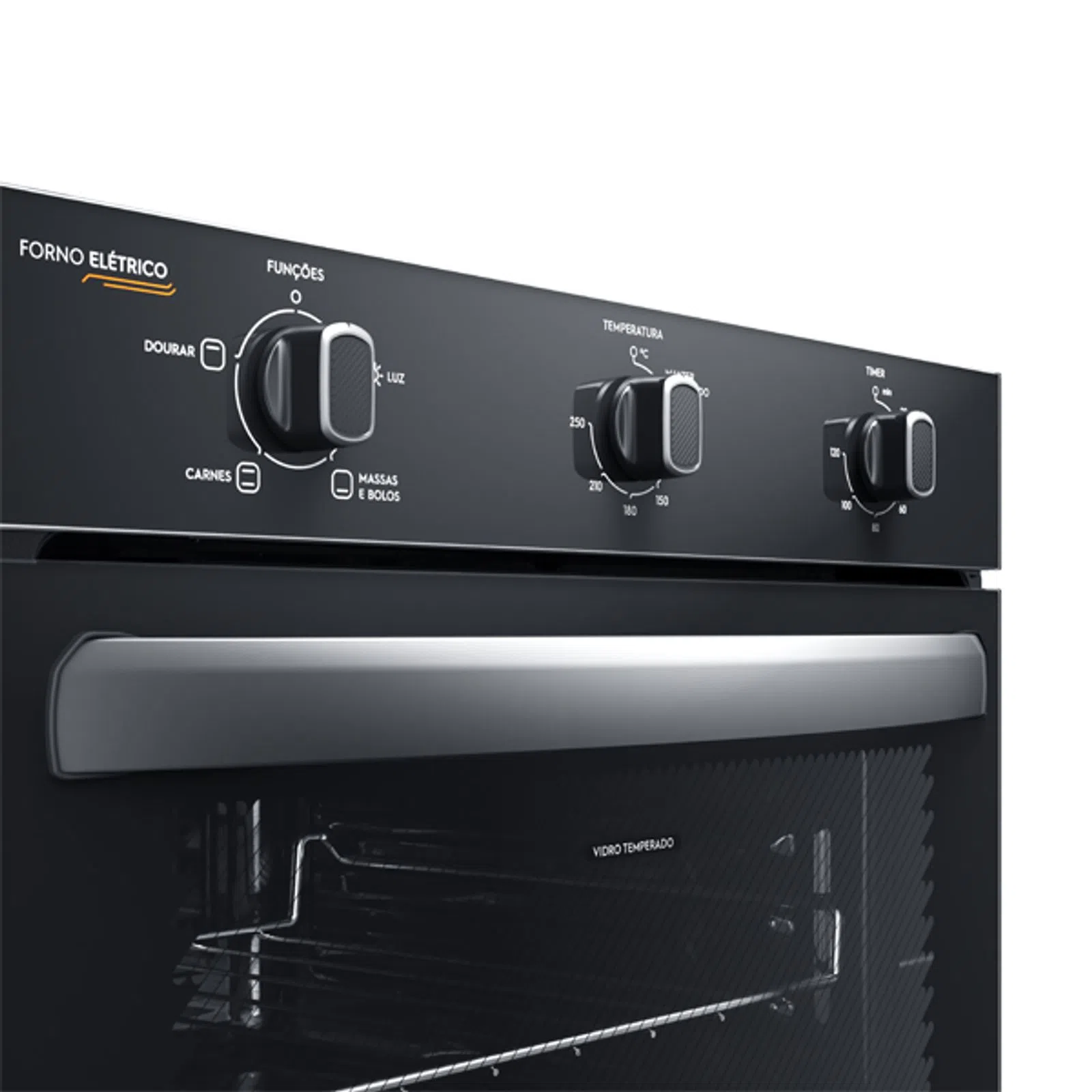 Forno de Embutir Elétrico Continental 50L OC4EM TOPLimpaFácil e Grill Preto 220V