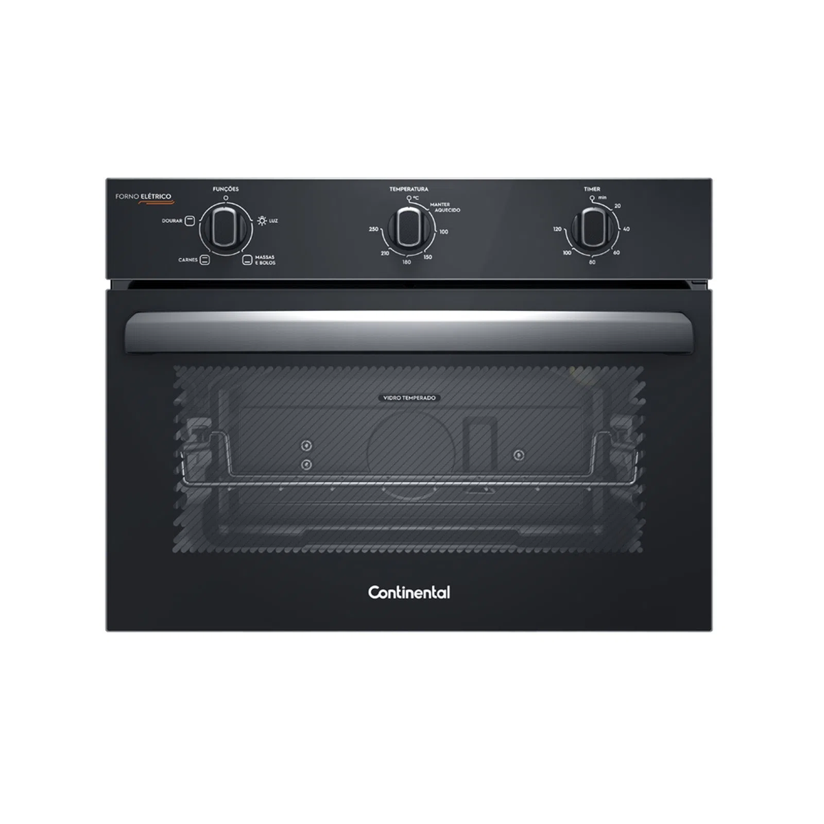 Forno de Embutir Elétrico Continental 50L OC4EM TOPLimpaFácil e Grill Preto 220V
