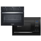 Kit Forno Elétrico de Embutir 50 Litros Continental - Preto OC4EM + Micro-ondas de Embutir 34 Litros - Preto ME3EP 220V