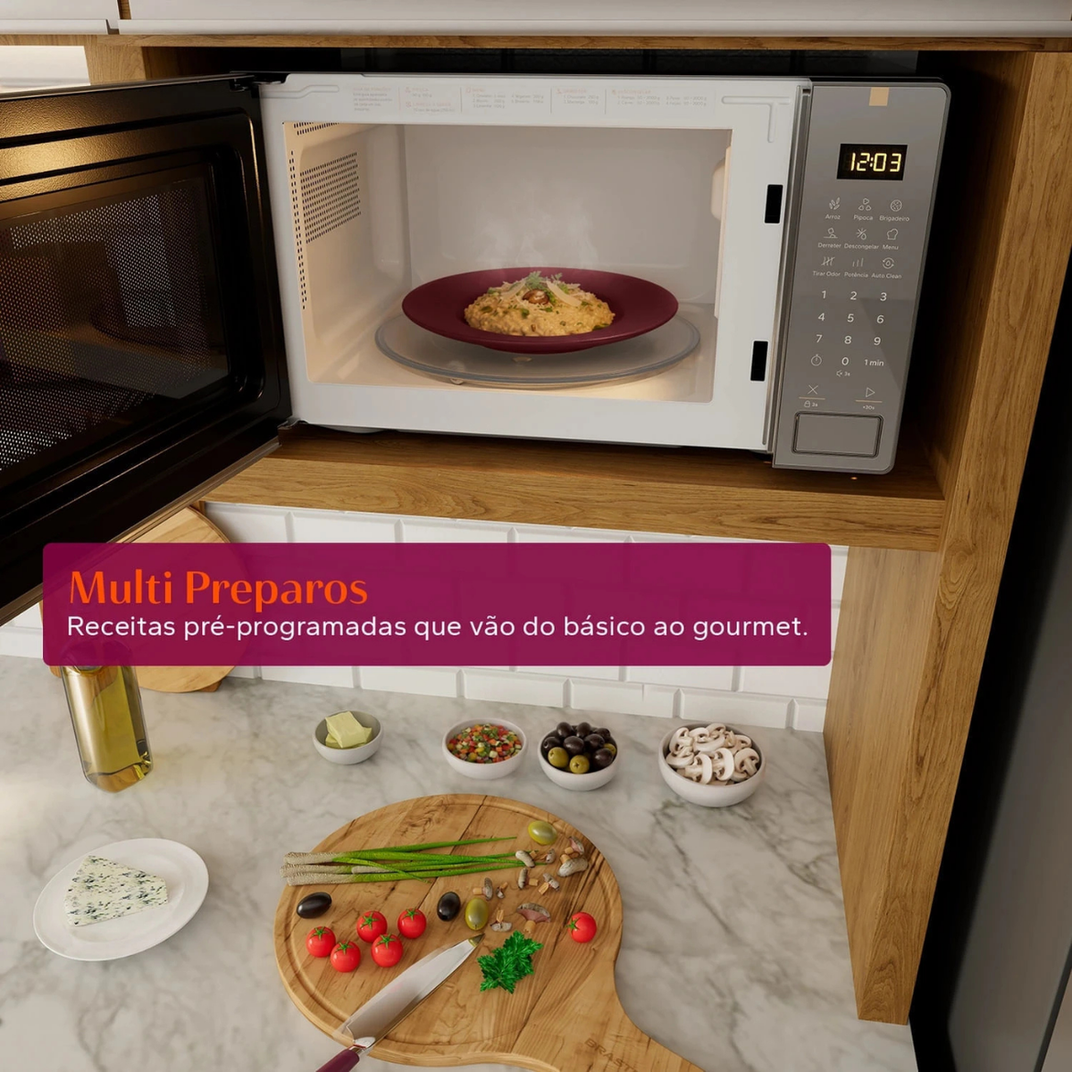 Micro-ondas Brastemp 23L com Multi Preparos BMS23AR Inox 220V