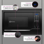 Micro-ondas de Embutir Electrolux 34L Autolimpante com Painel Blue Touch Preto 220V
