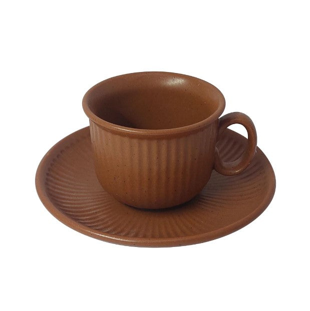 Jogo 12 Peças para Café Full-Fit 90ml em Cerâmica Terracota