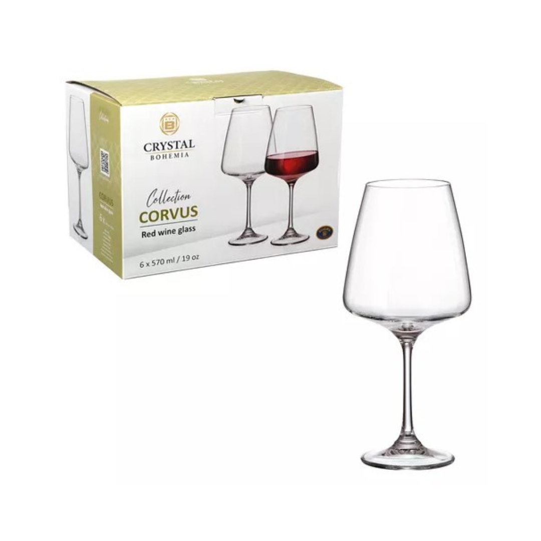 Jogo de 6 Taças Corvus Full-Fit Cristal Ecológico 570ml