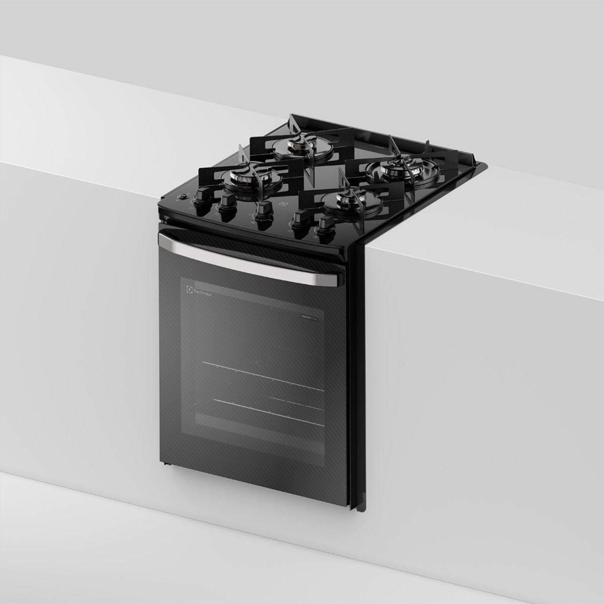 Fogão de Embutir 4 Bocas Electrolux Preto Experience FE4BP com Mesa de Vidro, PerfectCook e VaporBake Bivolt