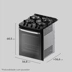 Fogão de Embutir 4 Bocas Electrolux Preto Experience FE4BP com Mesa de Vidro, PerfectCook e VaporBake Bivolt