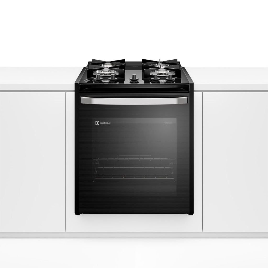 Fogão de Embutir 4 Bocas Electrolux Preto Experience FE4BP com Mesa de Vidro, PerfectCook e VaporBake Bivolt