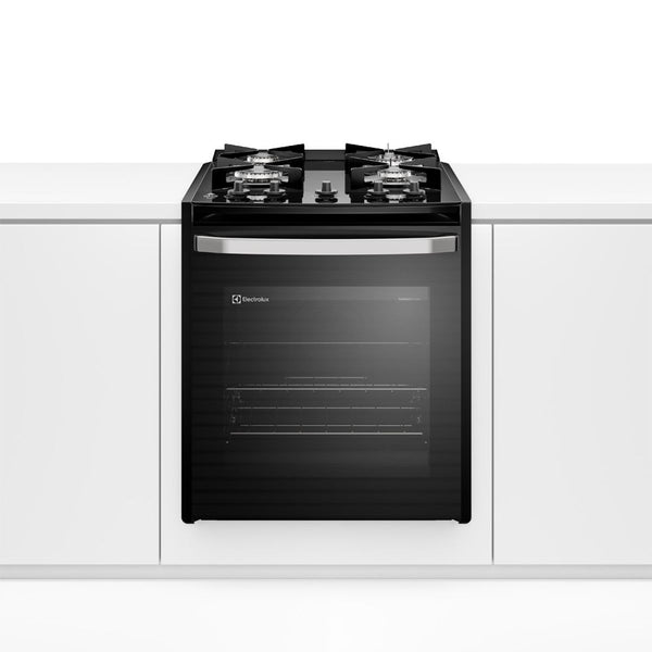 Fogão de Embutir 4 Bocas Electrolux Preto Experience FE4BP com Mesa de Vidro, PerfectCook e VaporBake Bivolt