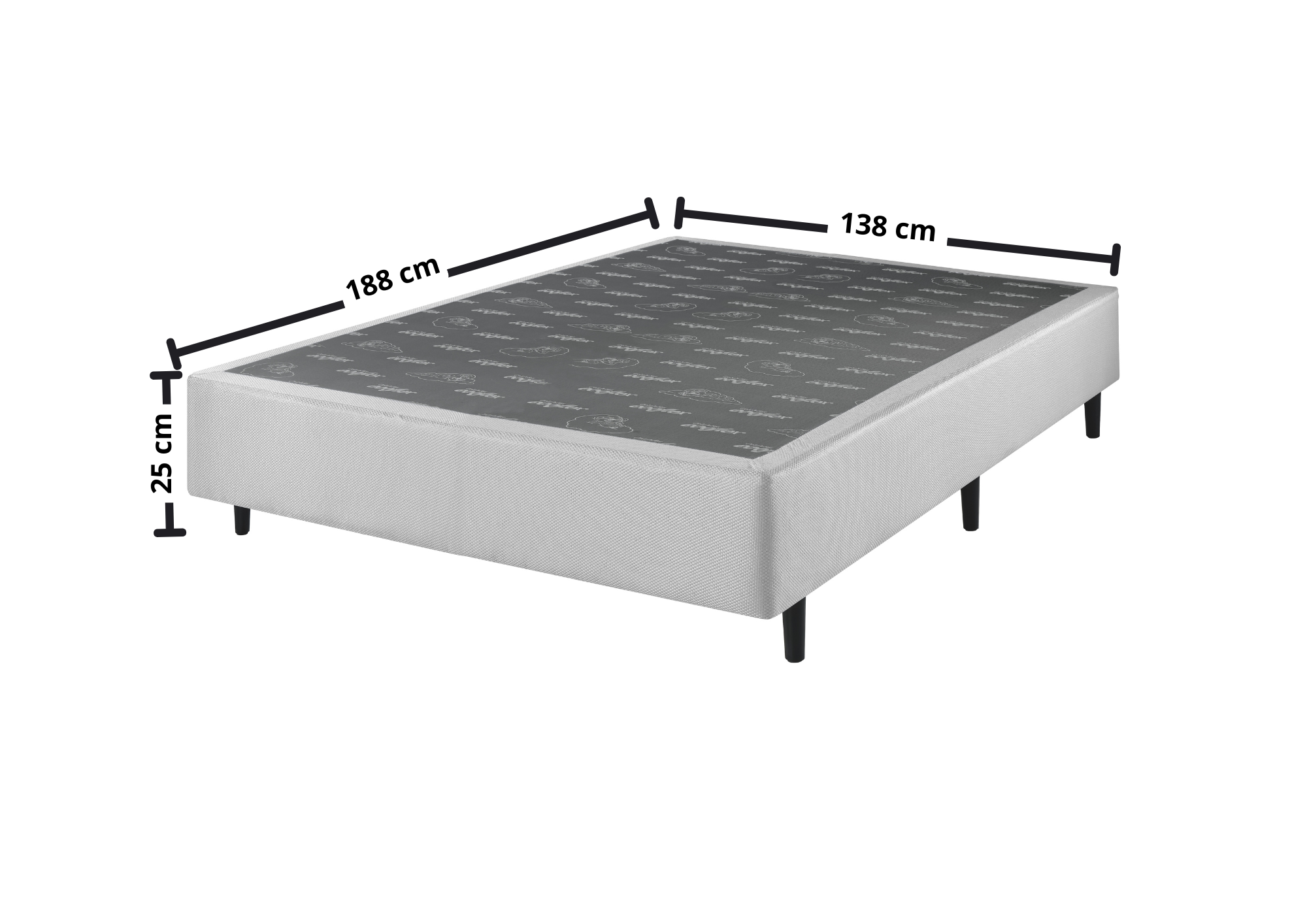 Base Para Colchão Privilege Casal Ecoflex 138x188x25cm Prata