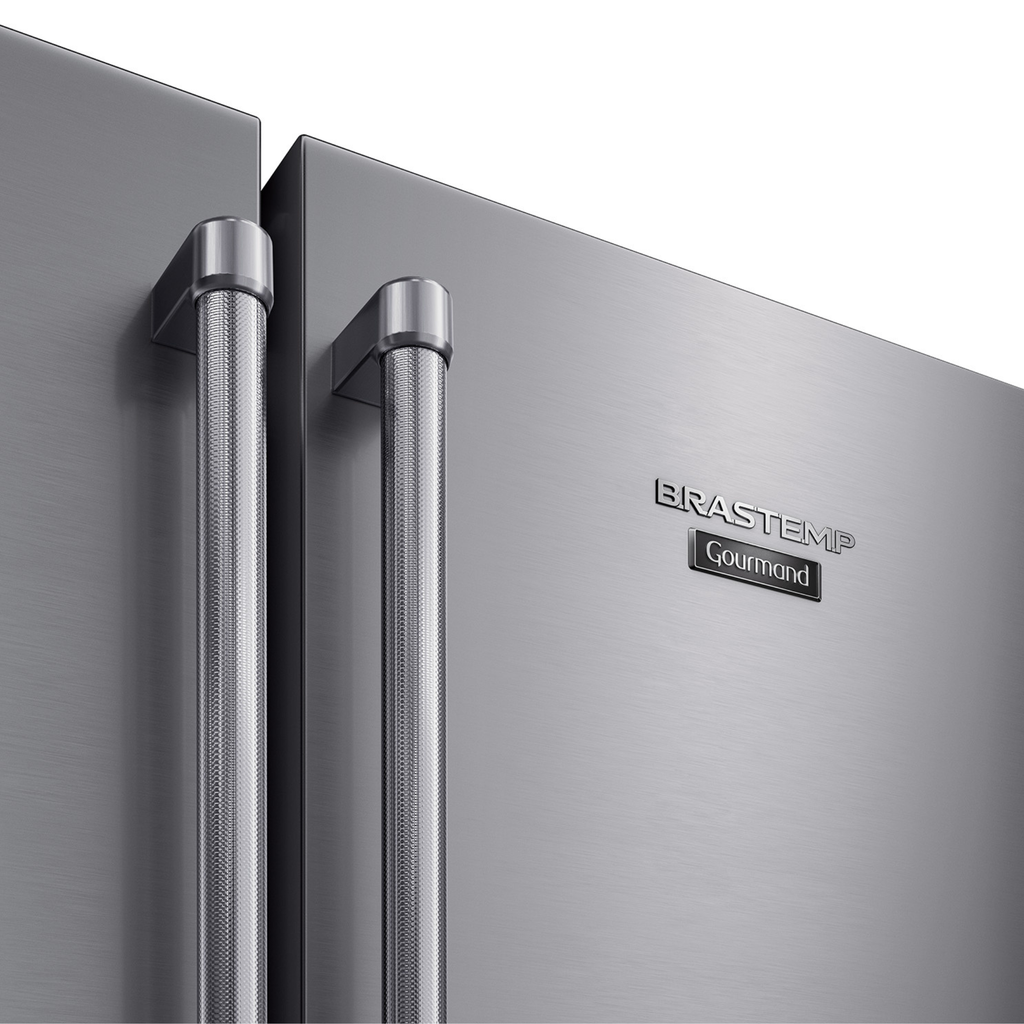Refrigerador Brastemp 544L BRH86M French Door Gourmand Inverter Água e Gelo na Porta Inox 220V