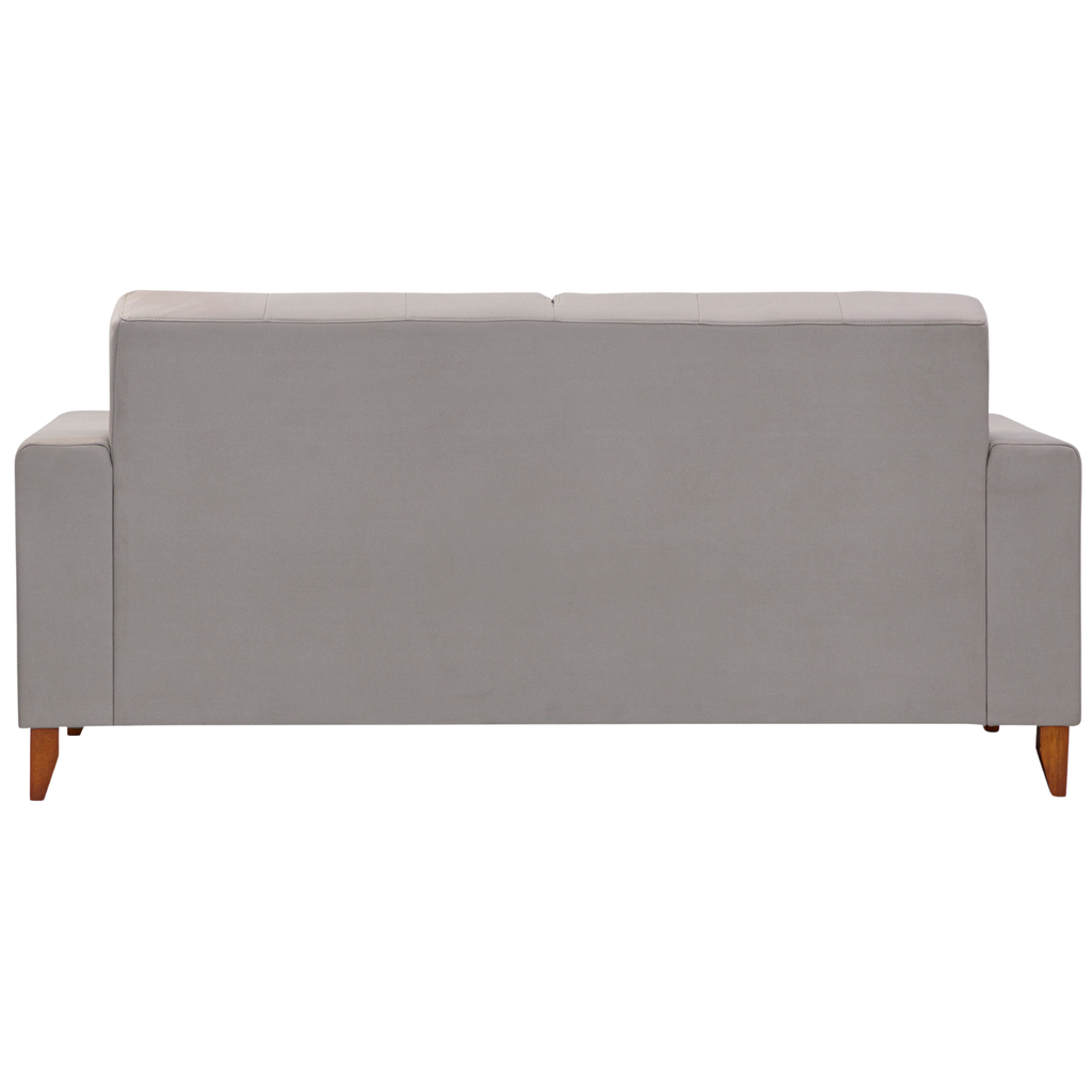 Sofá Living MH4219 180cm Herval 2 assentos Base Madeira Cinza Claro