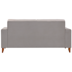 Sofá Living MH4219 180cm Herval 2 assentos Base Madeira Cinza Claro