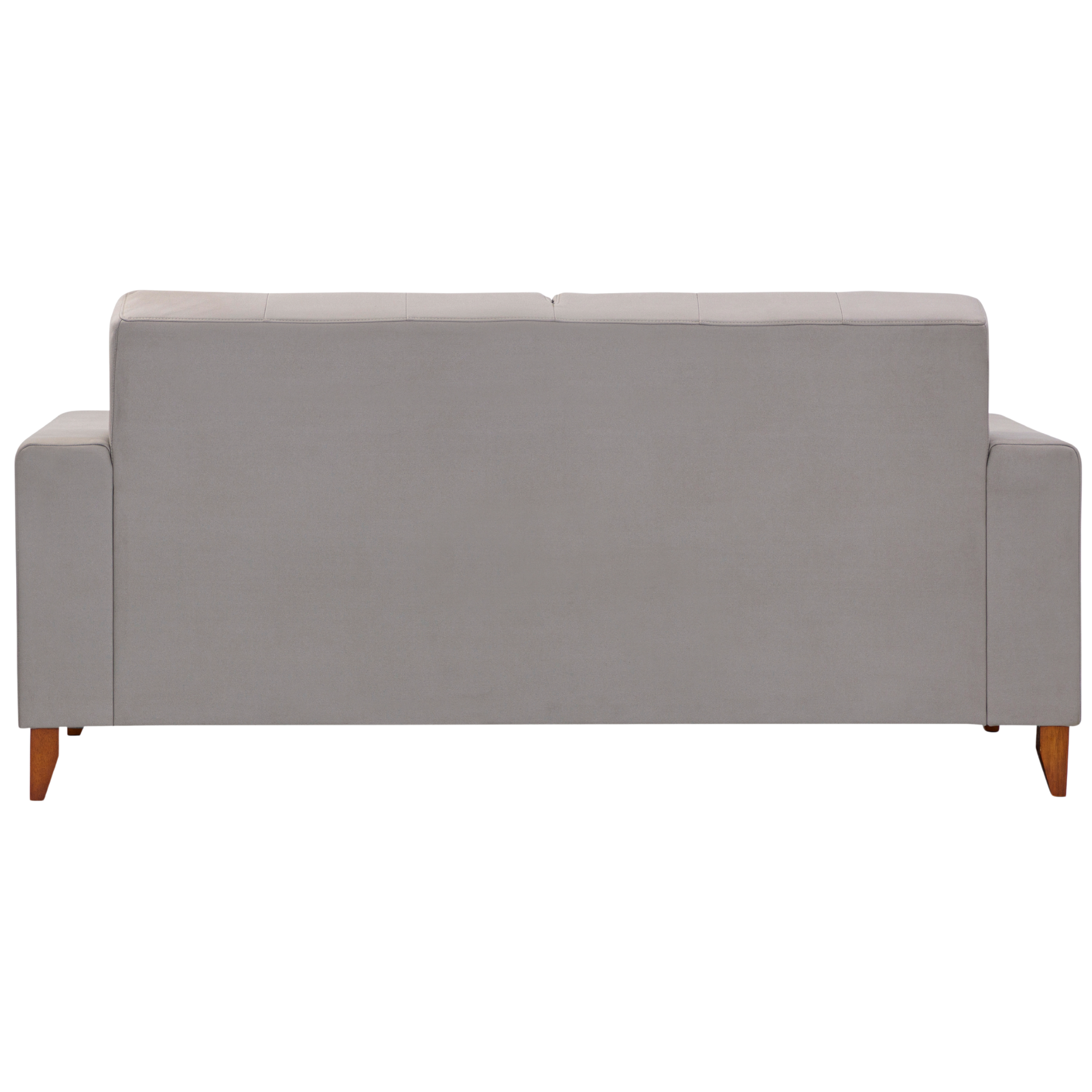 Sofá Living MH4219 180cm Herval 2 assentos Base Madeira Cinza Claro