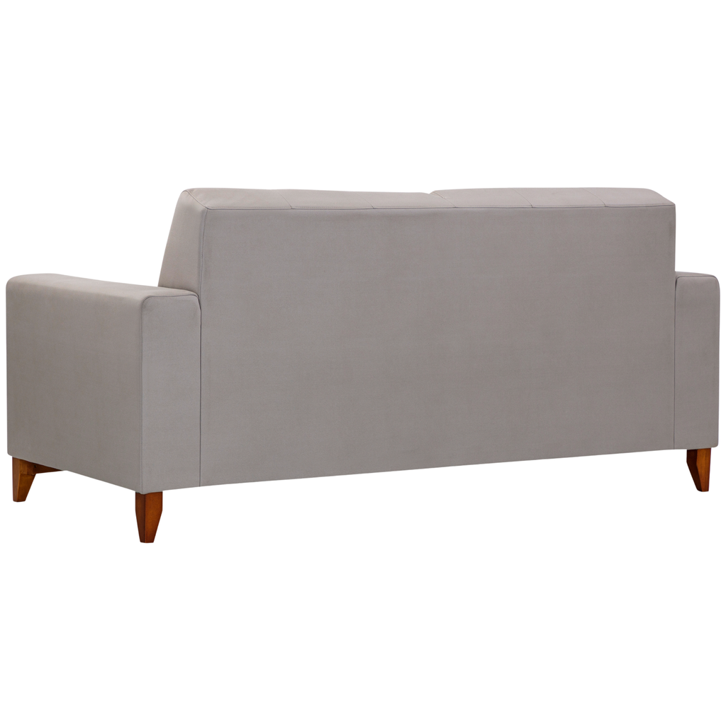 Sofá Living MH4219 180cm Herval 2 assentos Base Madeira Cinza Claro