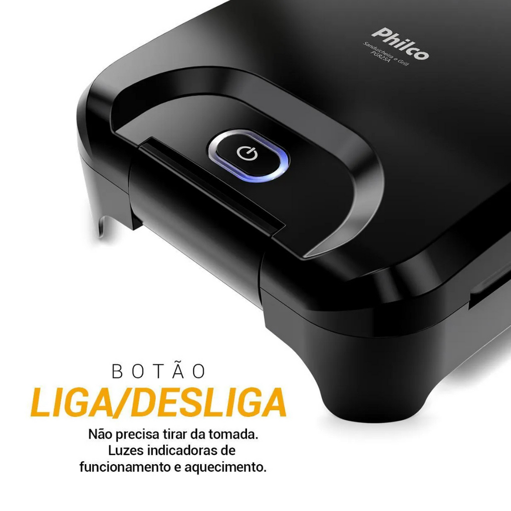 Sanduicheira e Grill Philco 2 em 1 Antiaderente 750W 220V