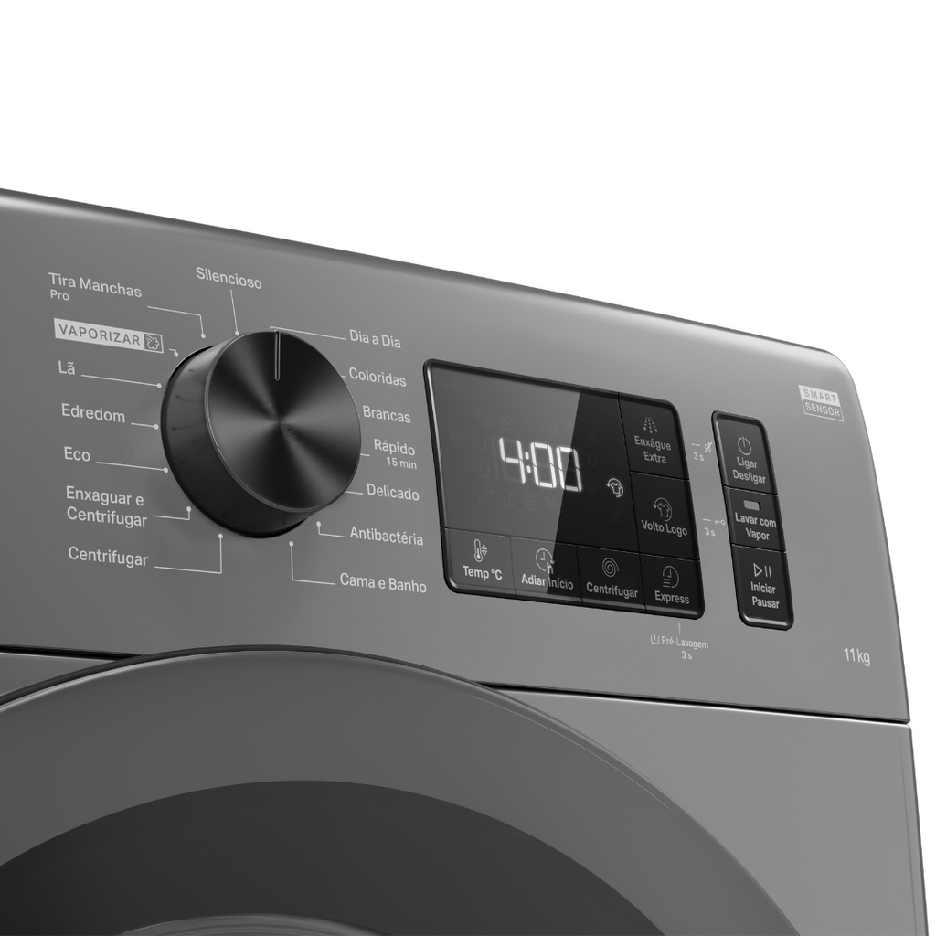 Lavadora de Roupas Brastemp 11KG BNF11AB Smart Sensor Titanium 220V