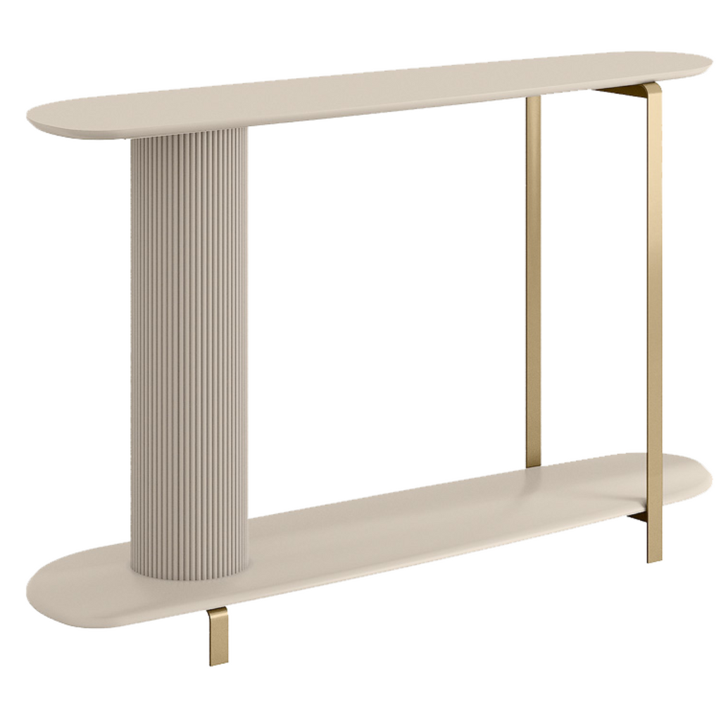 Aparador Olimpo Linea Orgânico Off White com Pés Dourados