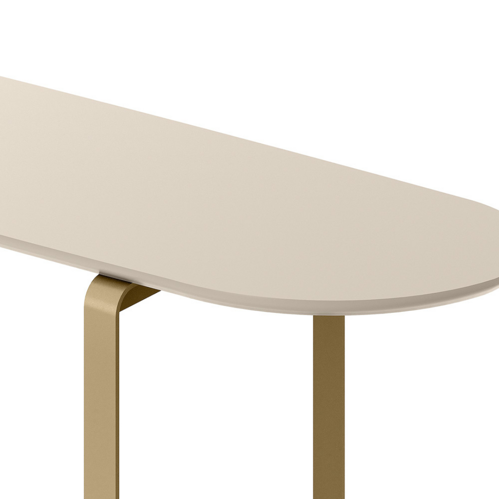 Aparador Olimpo Linea Orgânico Off White com Pés Dourados