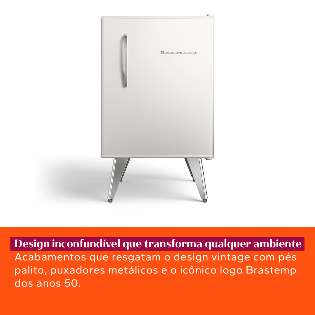 Frigobar Brastemp Retrô 76L BRA08HB Branco 220V