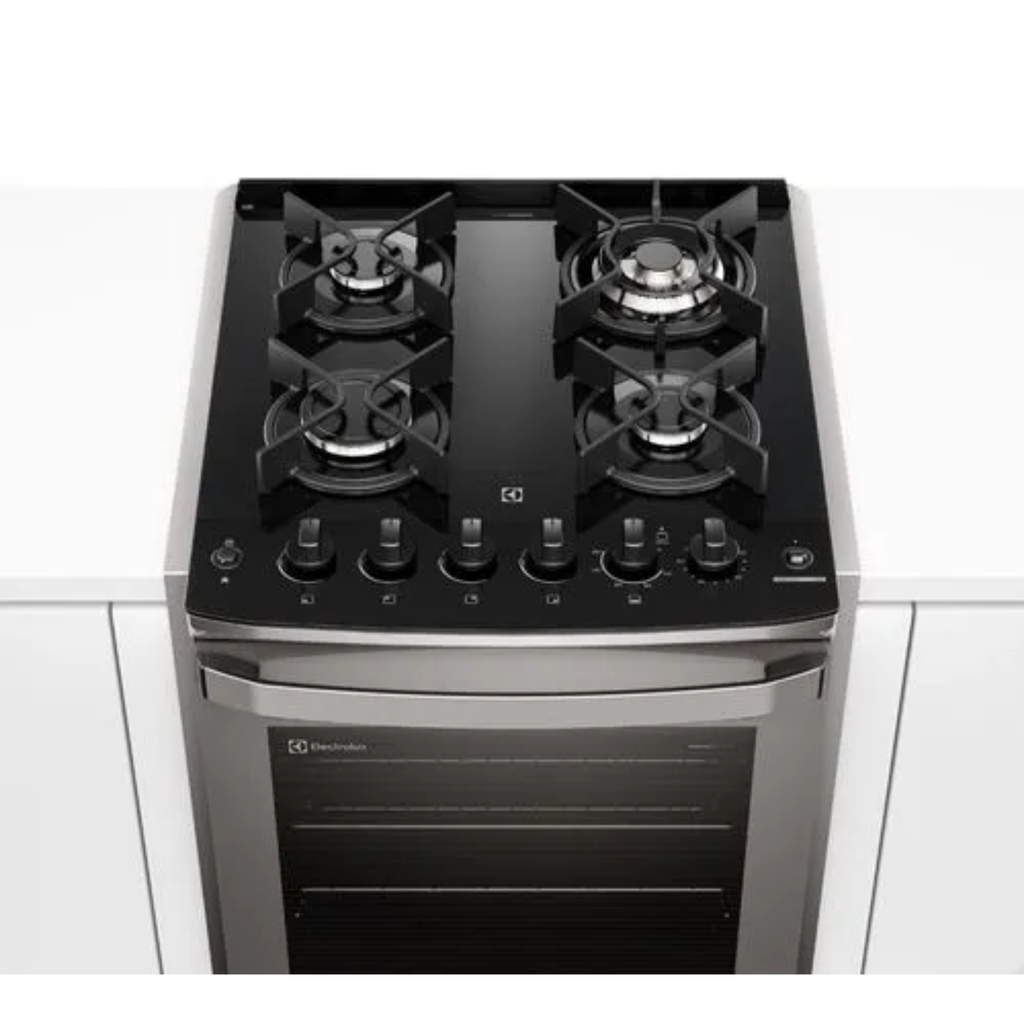 Fogão 4 Bocas Electrolux de Embutir FE4EG Mesa Vidro PerfectCook  Cinza 220V