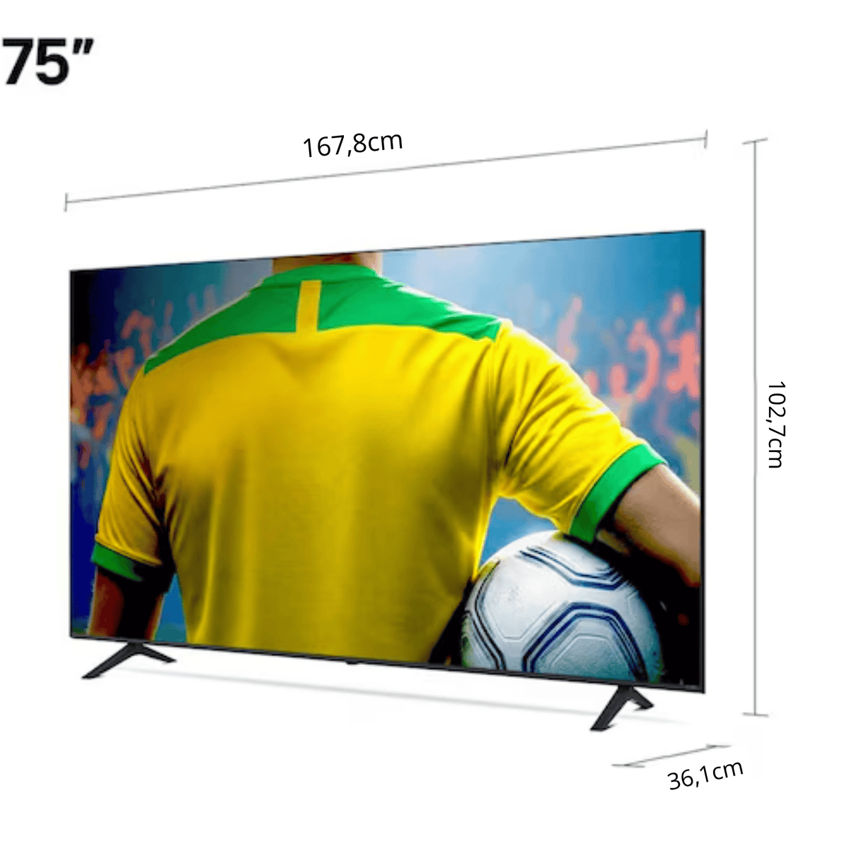 Smart TV QNED 75" 4K LG 75QNED73 UHD WebOS Bivolt