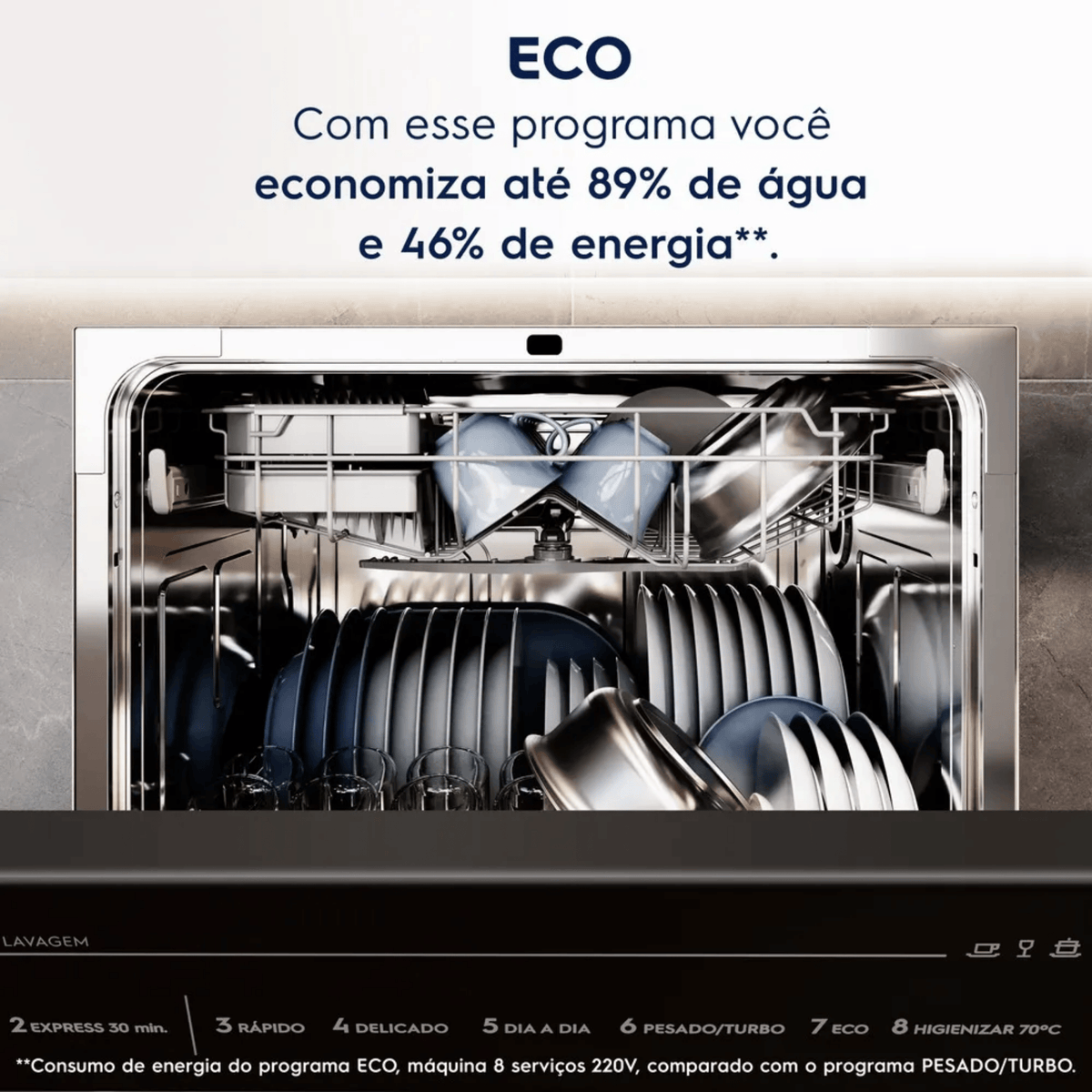 Lava-Louças Electrolux 8 Serviços com Programa Lava & Seca LP08E Preto 220V